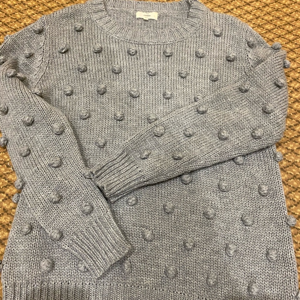 Entro Grey Popcorn pullover sweater